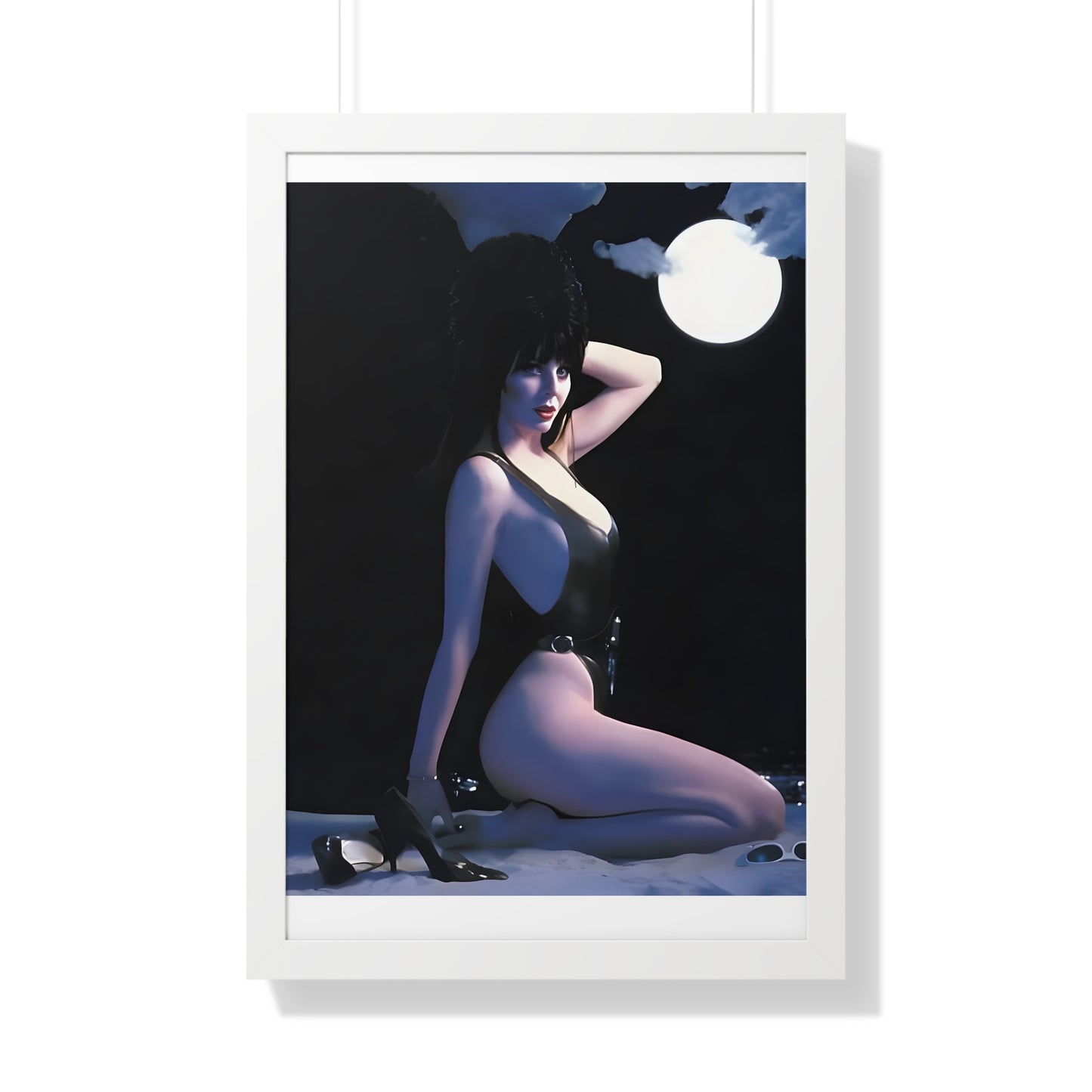 Elvira Under Moonlight – Retro Vampire Wall Art