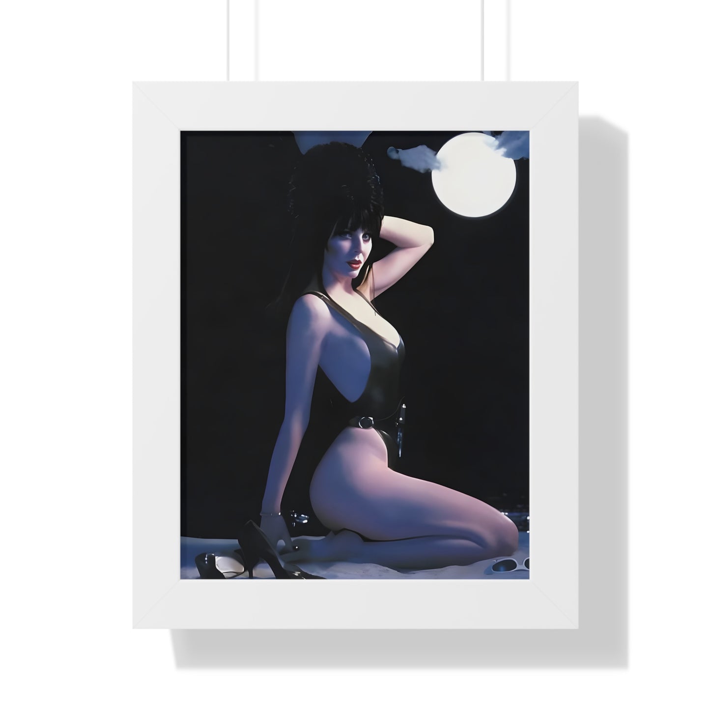 Elvira Under Moonlight – Retro Vampire Wall Art