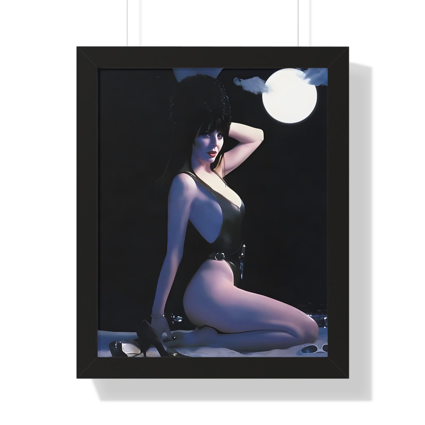 Elvira Under Moonlight – Retro Vampire Wall Art