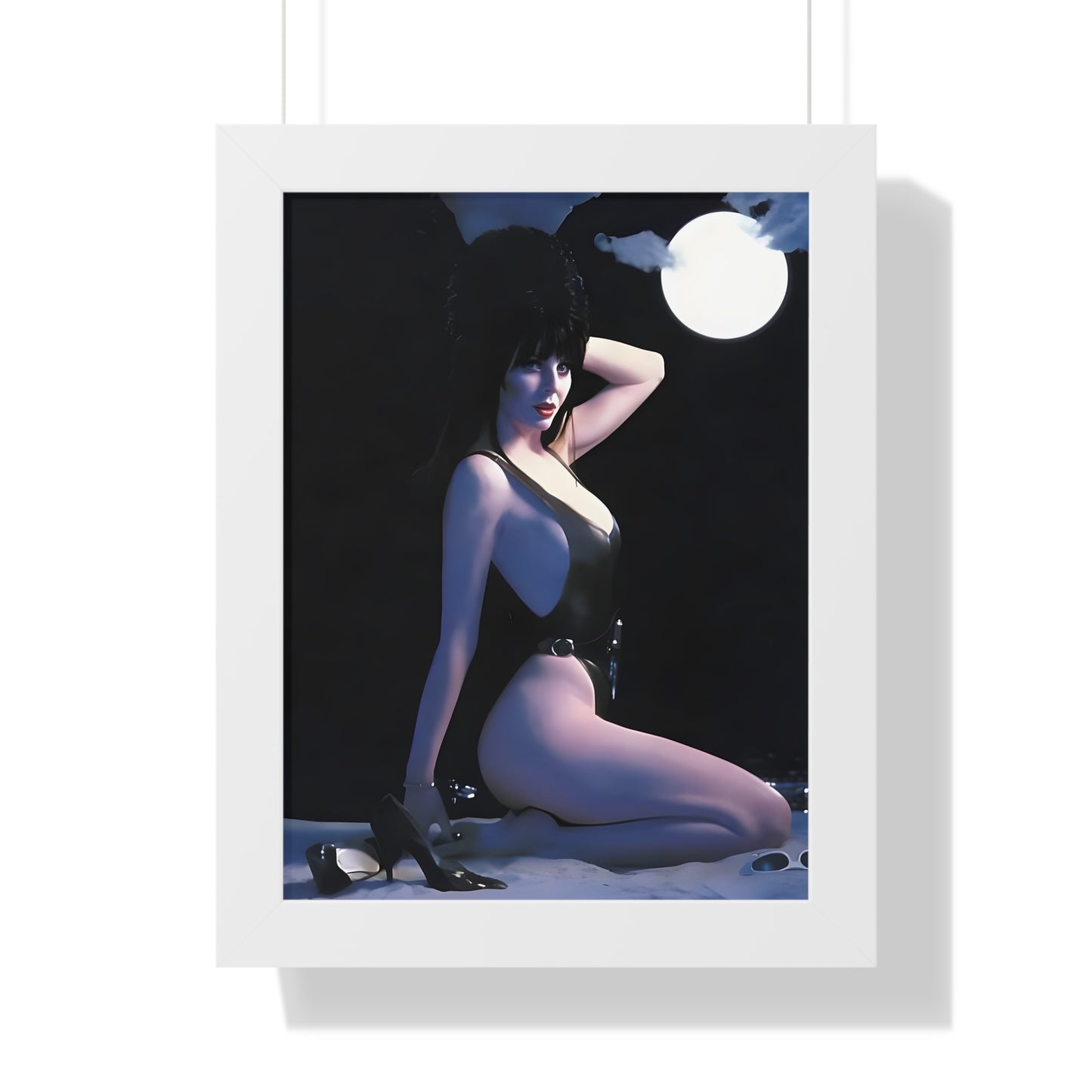 Elvira Under Moonlight – Retro Vampire Wall Art