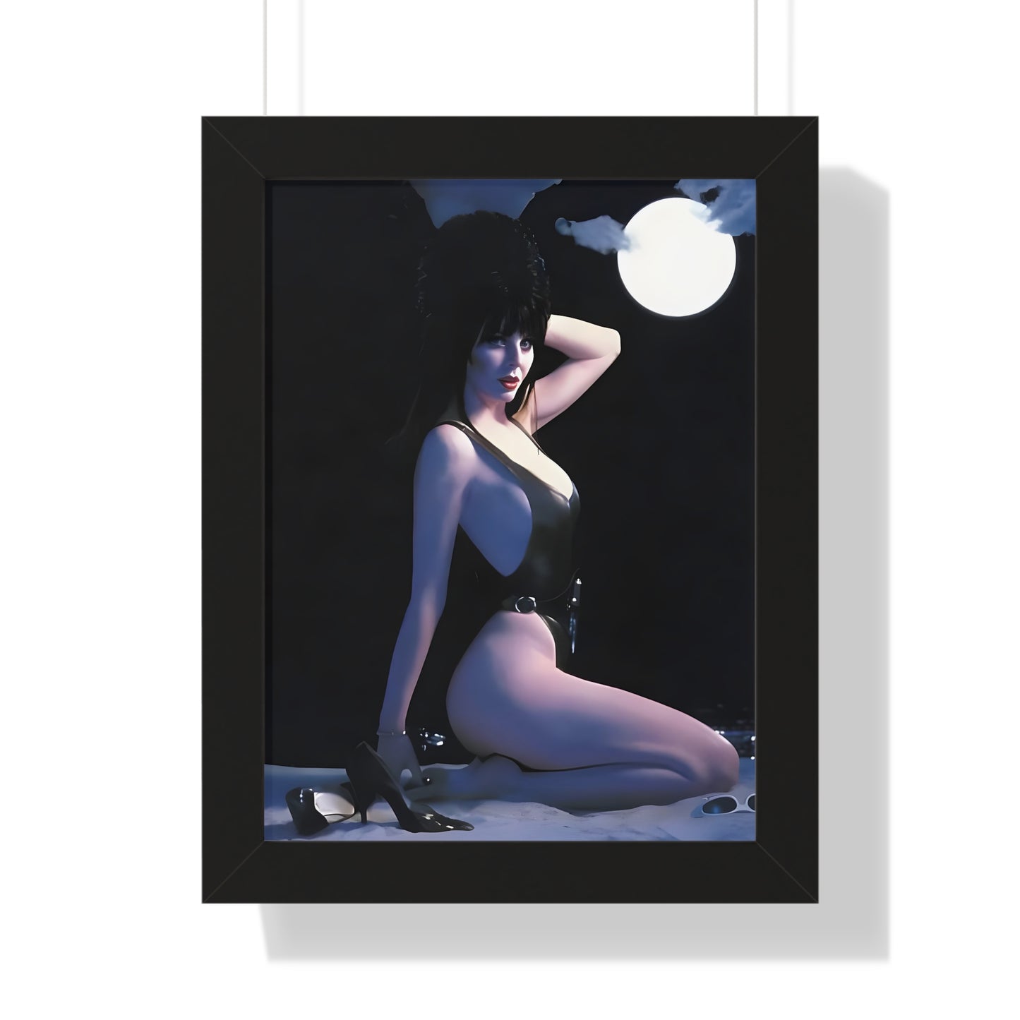 Elvira Under Moonlight – Retro Vampire Wall Art