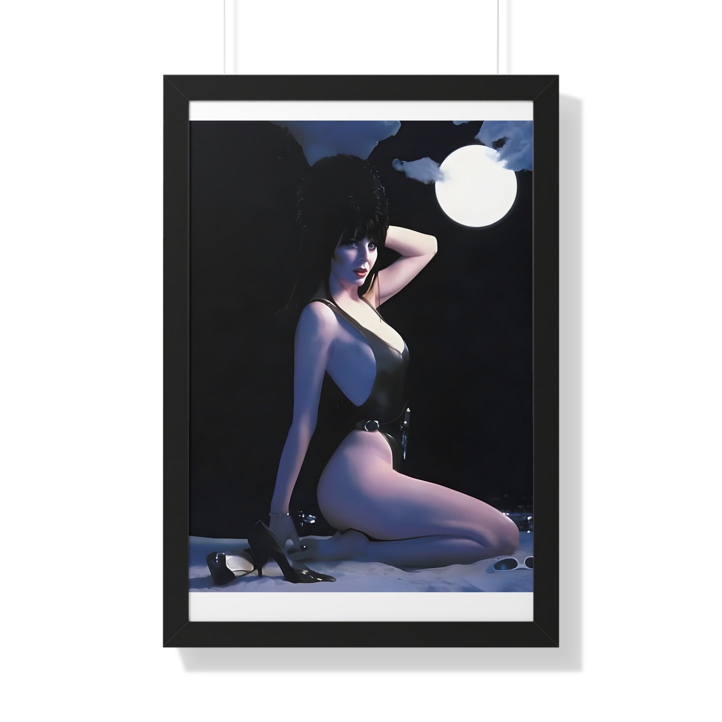 Elvira Under Moonlight – Retro Vampire Wall Art