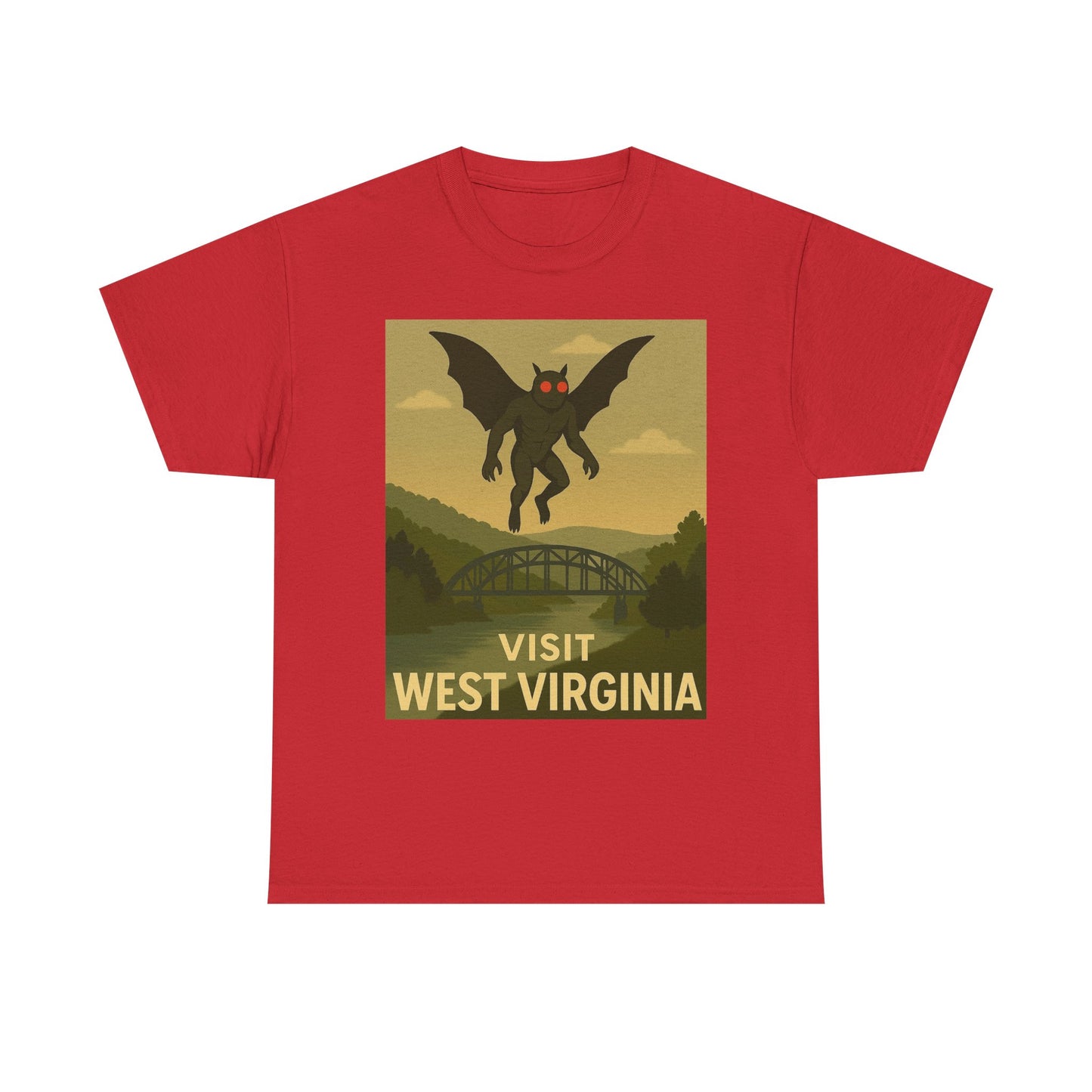 Retro West Virginia Tee - Vintage Style Mothman Shirt