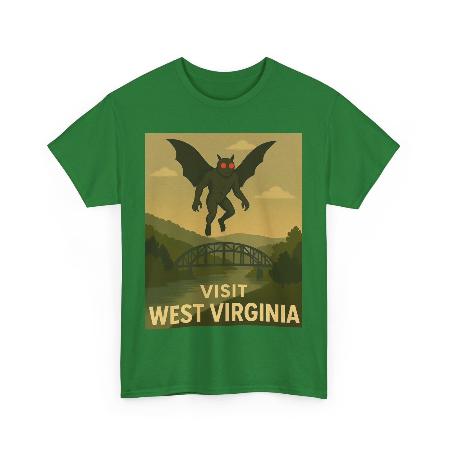 Retro West Virginia Tee - Vintage Style Mothman Shirt