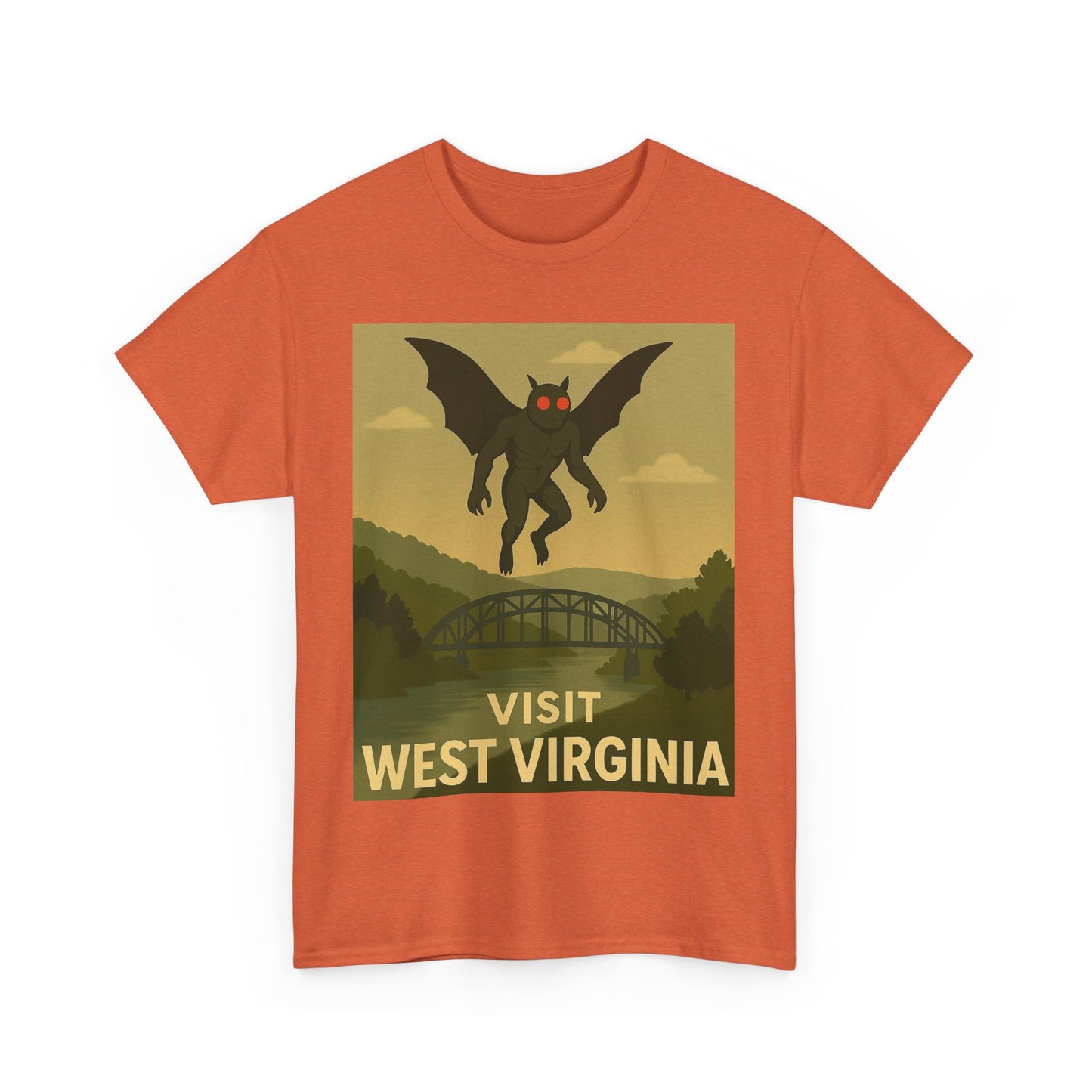Retro West Virginia Tee - Vintage Style Mothman Shirt