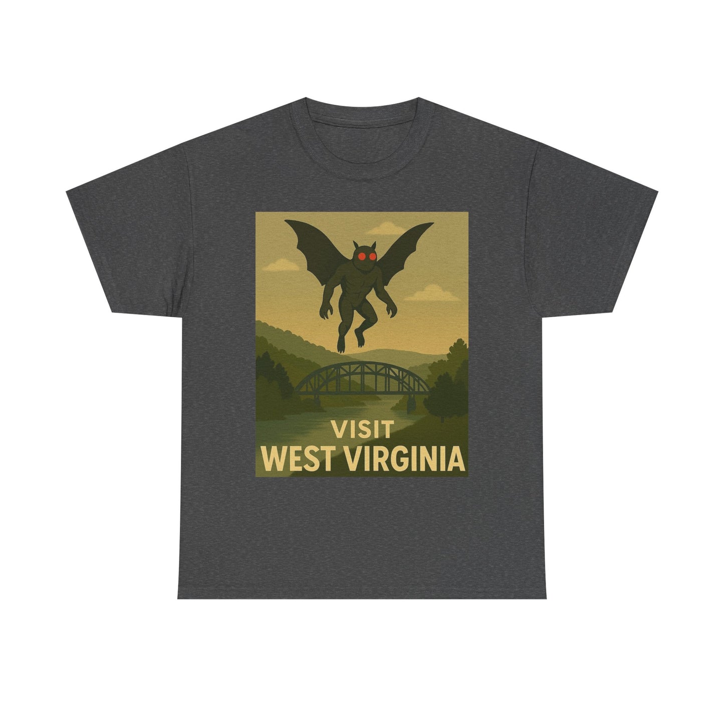 Retro West Virginia Tee - Vintage Style Mothman Shirt
