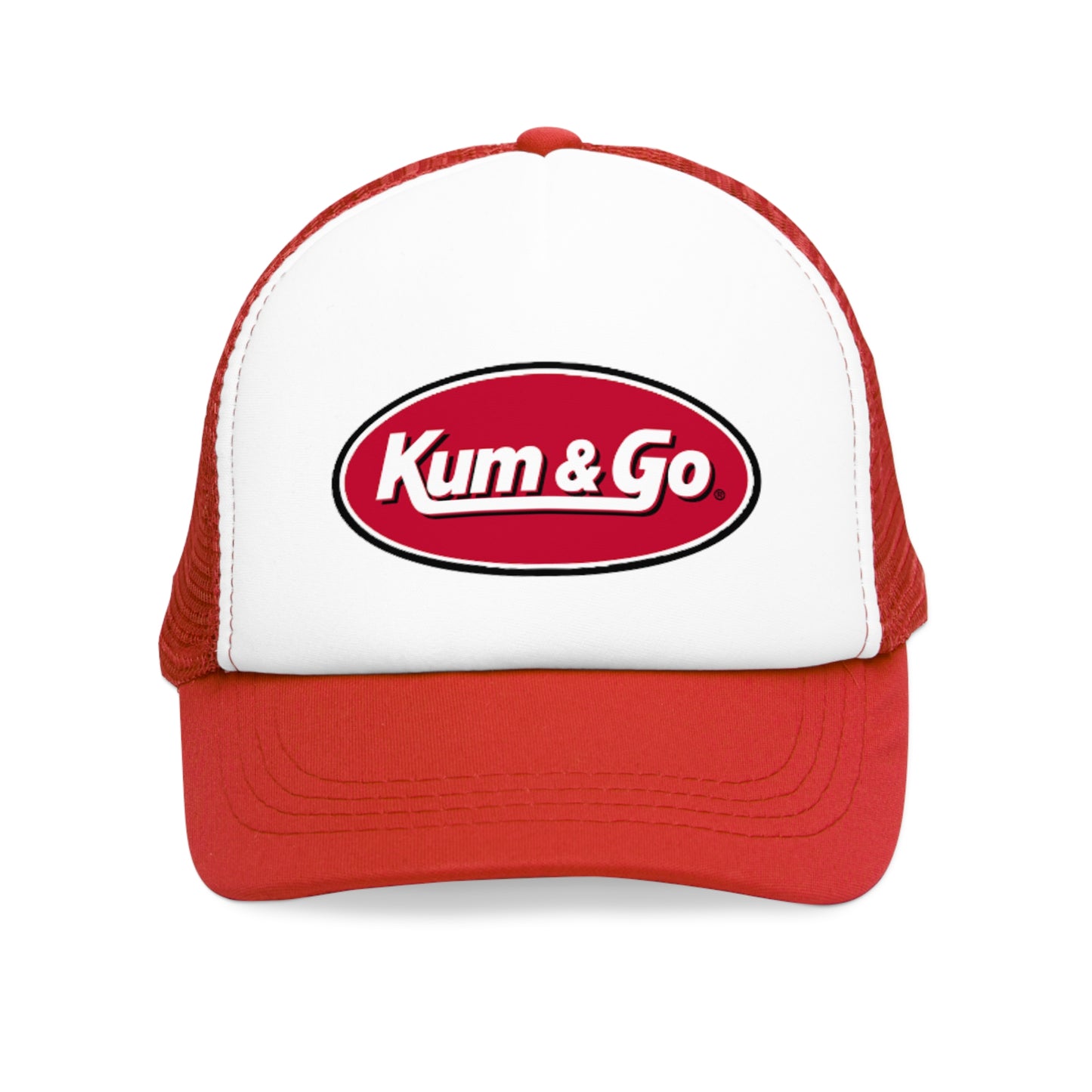 Vintage Gas Station Trucker Hat - Retro Red Mesh Snapback