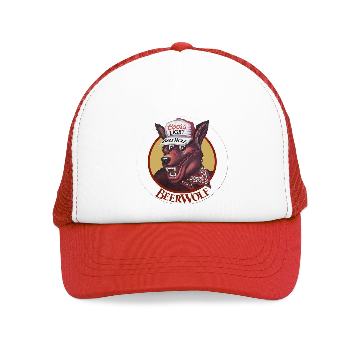 Party Animal Retro Trucker Hat – Screen Printed Wolf Design