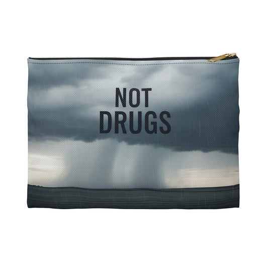 "Definitely Not Drugs" Accessory Pouch - Makeup Bag & Travel Organizer