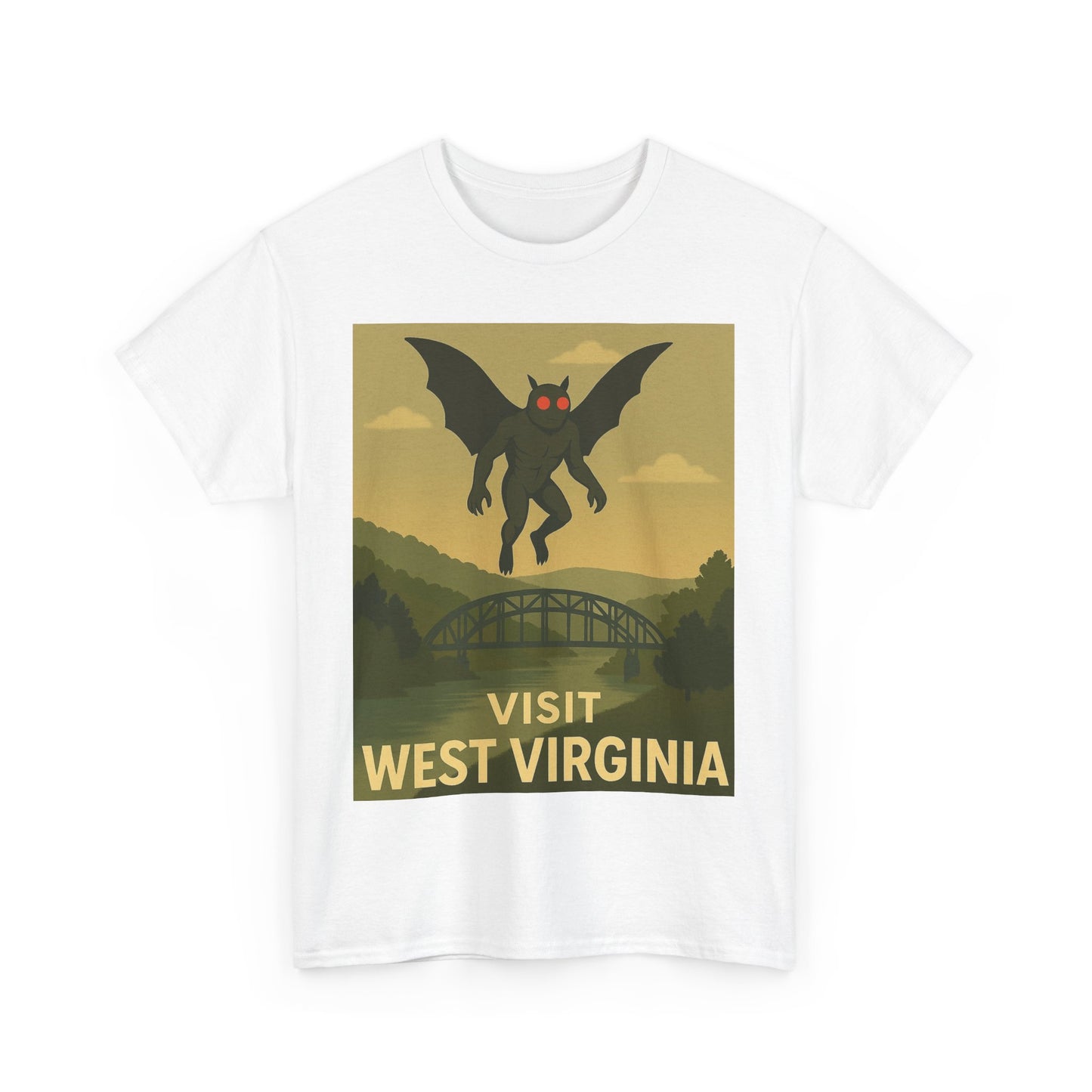 Retro West Virginia Tee - Vintage Style Mothman Shirt