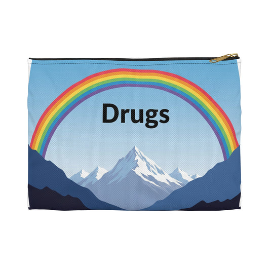 Rainbow Mountain Accessory Pouch - Colorful Travel Bag & Festival Merch
