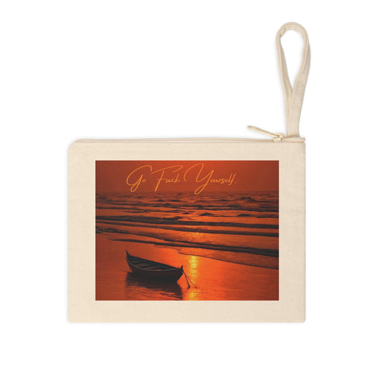 Go F Yourself Zipper Bag – Cotton Canvas Organizer Pouch