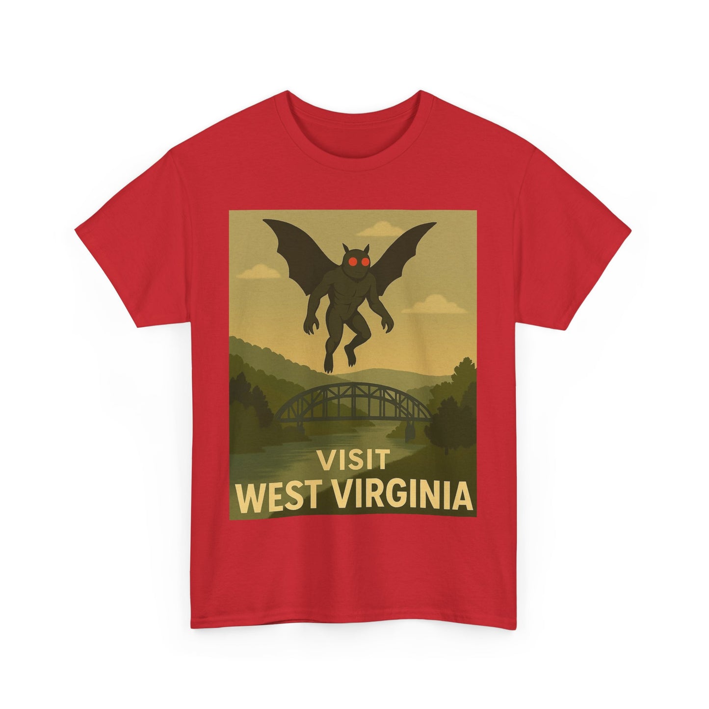Retro West Virginia Tee - Vintage Style Mothman Shirt