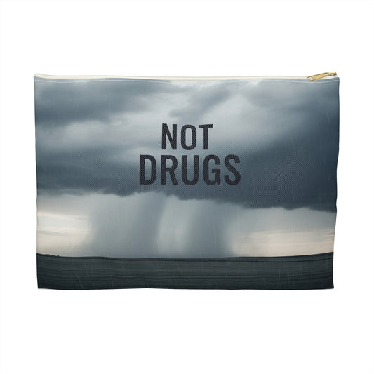 "Definitely Not Drugs" Accessory Pouch - Makeup Bag & Travel Organizer