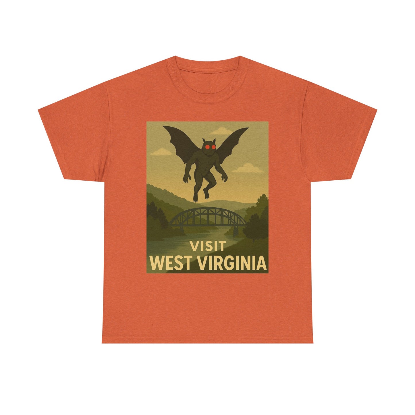 Retro West Virginia Tee - Vintage Style Mothman Shirt