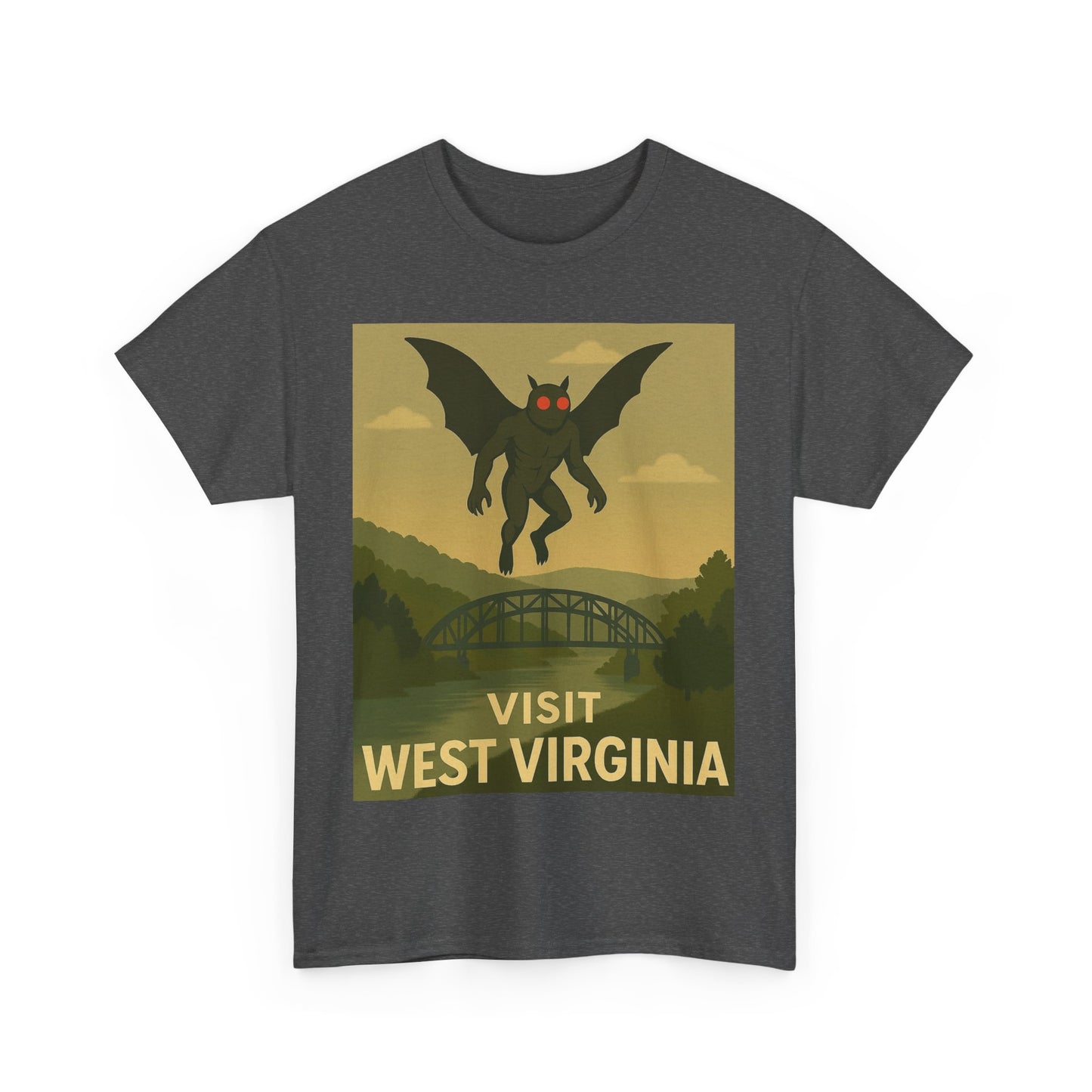 Retro West Virginia Tee - Vintage Style Mothman Shirt