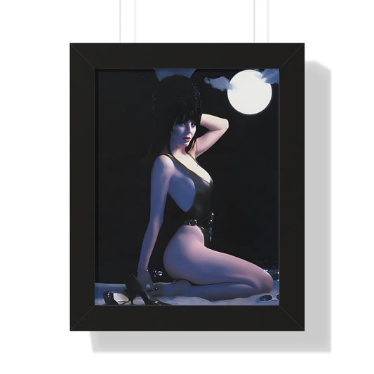 Elvira Under Moonlight – Retro Vampire Wall Art