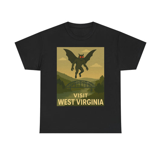 Retro West Virginia Tee - Vintage Style Mothman Shirt